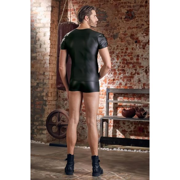 NEK - Top maschile maniche corte nero effetto opaco - 2XL