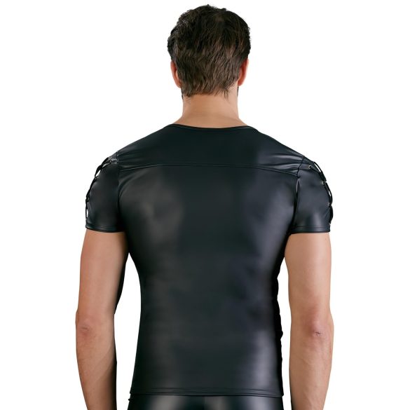 NEK - Top maschile maniche corte nero effetto opaco - 2XL