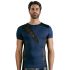 NEK - maglia uomo blu con lacci e dettagli a rete nera - L