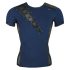 NEK - maglia uomo blu con lacci e dettagli a rete nera - L