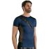 NEK - maglia uomo blu con lacci e dettagli a rete nera - L