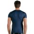 NEK - maglia uomo blu con lacci e dettagli a rete nera - L