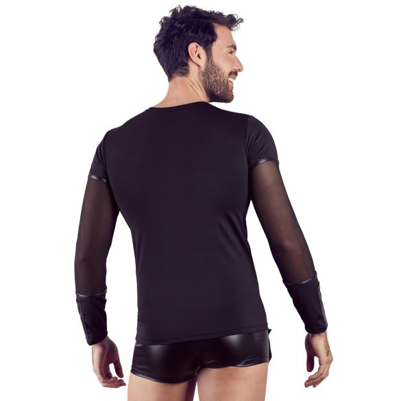 NEK - maglia manica lunga con spallacci da uomo (nero) - L