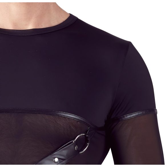 NEK - maglia manica lunga con spallacci da uomo (nero) - XL