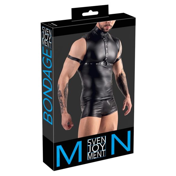 Svenjoyment - Top nero senza maniche con imbracatura uomo - L