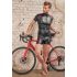 NEK - felpa nera uomo con zip e inserti rossi - L