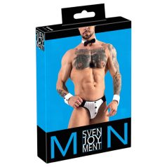 Svenjoyment - set tanga cameriere uomo (bianco e nero) - M