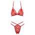 Cottelli - Set di reggiseno in pizzo aperto (rosso) - XL