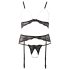Abierta Fina - set di lingerie in pizzo con perle - XL