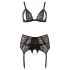Cottelli Plus Size - Set intimo donna curvy - pizzo nero - XXL
