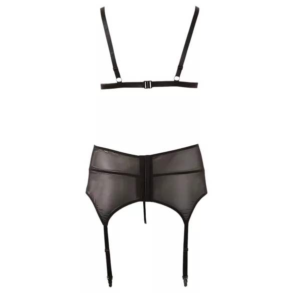 Cottelli Plus Size - Set intimo donna curvy - pizzo nero - XXL
