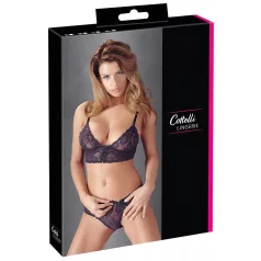 Cottelli - Set reggiseno in pizzo floreale - viola - M