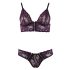 Cottelli - Set reggiseno in pizzo floreale - viola - XL