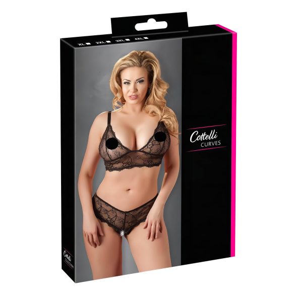 Cottelli Taglie Comode - completo reggiseno in pizzo (nero) - XXL