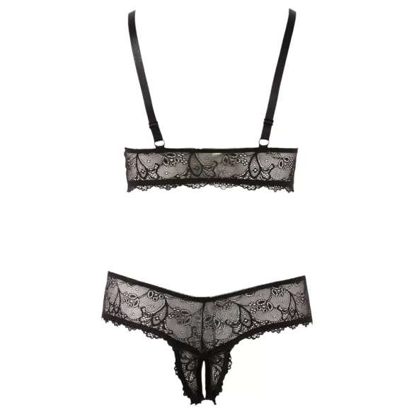 Cottelli Plus Size - completo intimo pizzo nero - taglie forti - XXXXL