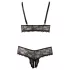 Cottelli Plus Size - completo intimo pizzo nero - taglie forti - XXXXL