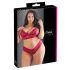 Cottelli Taglie Comode - Set reggiseno in pizzo morbido (rosso) - 3XL