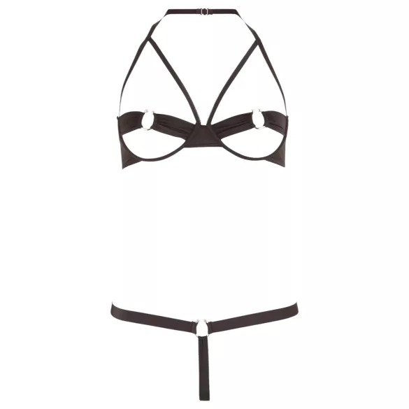 Cottelli - set reggiseno con anelli metallici - nero - 85B/L
