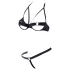 Cottelli - set reggiseno con anelli metallici - nero - 85B/L