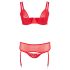 Cottelli Taglie Forti - Duo Lingerie Versatile (Rosso) - 95E/2XL