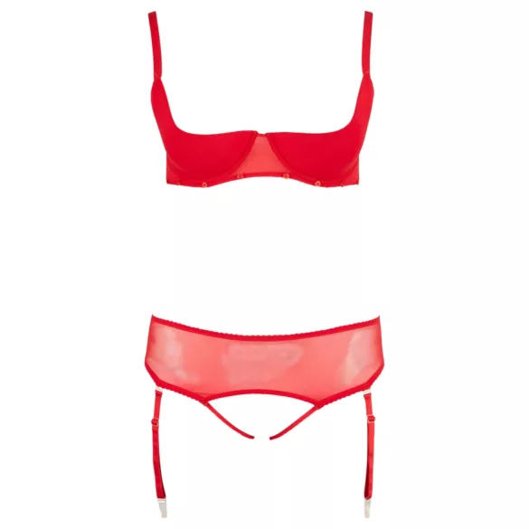 Cottelli Plus Size - duo di lingerie modulabile (rosso) - 95F/2XL