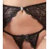 Abierta Fina - incanto di pizzo scintillante - completo reggiseno (nero)