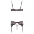 Abierta Fina - incanto di pizzo scintillante - completo reggiseno (nero)