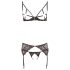 Abierta Fina - Magia di pizzo scintillante - set reggiseno (nero) - XL