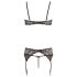Abierta Fina - Magia di pizzo scintillante - set reggiseno (nero) - XL
