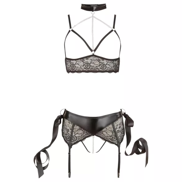 Cottelli Bondage - set lingerie pizzo 5 pezzi - M