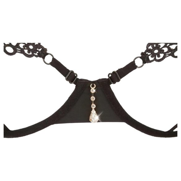 Cottelli - set reggiseno ricamato brillante - nero