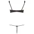 Cottelli - set reggiseno ricamato brillante - nero - M