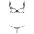 Cottelli - Set reggiseno ricamato scintillante (nero) - L