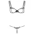 Cottelli - set reggiseno ricamato brillante - nero - L