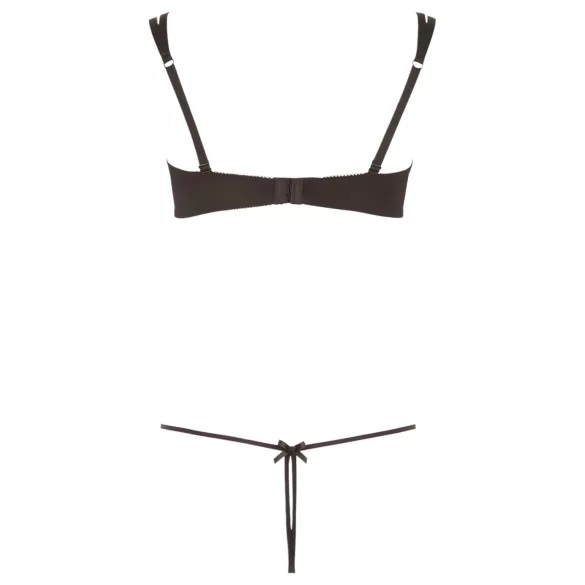 Cottelli - set reggiseno ricamato brillante - nero - L