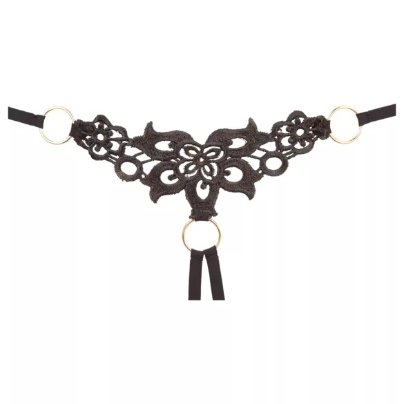 Cottelli - set reggiseno ricamato brillante - nero - L