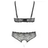 Cottelli Plus Size - set reggiseno perle - nero