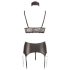 Cottelli Bondage - set intimo lucido in pizzo (4 pezzi)