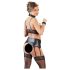 Cottelli Bondage - set intimo lucido in pizzo (4 pezzi) - M