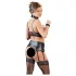 Cottelli Bondage - set lingerie lucido con pizzo 4 pezzi - L