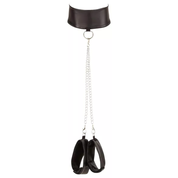 Cottelli Bondage - set lingerie lucido con pizzo 4 pezzi - XL