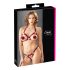 Cottelli - set reggiseno aperto con anelli in metallo (rosso)