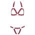 Cottelli - set reggiseno aperto con anelli in metallo (rosso) - M/L