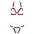 Cottelli - set reggiseno aperto con anelli metallici (rosso) - M/L