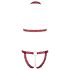 Cottelli - set reggiseno aperto con anelli in metallo (rosso) - M/L