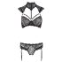 Cottelli - Set reggiseno in pizzo con colletto (nero) - 80B/M