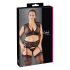 Cottelli Plus Size - elegante completo di pizzo e strass (nero) - XL