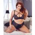 Cottelli Taglie Forti - Reggiseno e Slip con Fasce Incrociate (Nero)