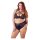 Cottelli Taglie Forti - Reggiseno e Slip con Fasce Incrociate (Nero) - 85E/L
