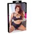 Cottelli Taglie Forti - Reggiseno e Slip con Fasce Incrociate (Nero) - 85E/L